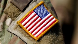 us flag patch on soldier